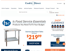 Tablet Screenshot of cooksdirect.com